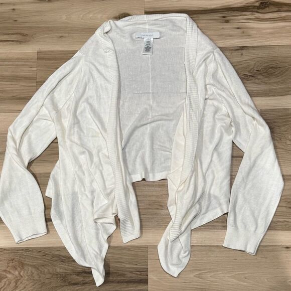 Verve Ami White Open Front Cardigan Women's Medium - Picture 1 of 2